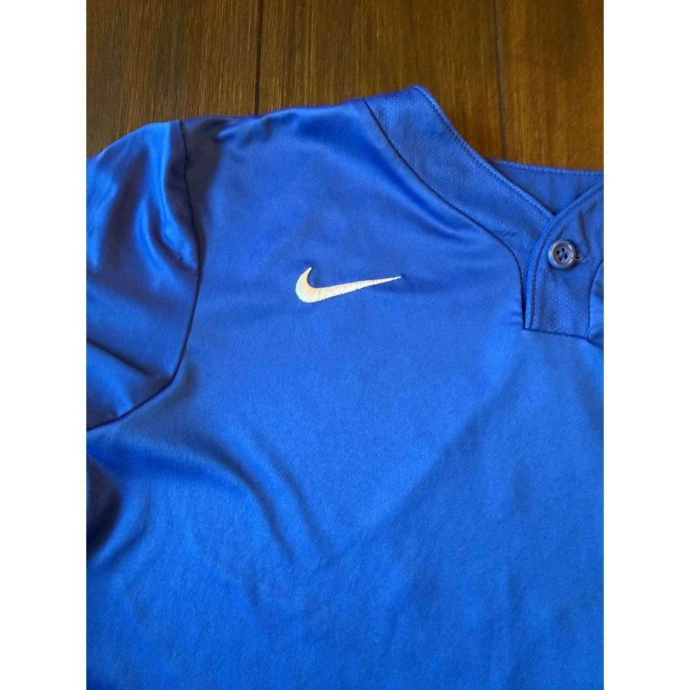 Nike Chicago Cubs Youth Jersey Blue Henley Shirt Number 6 Kids Medium M1011459